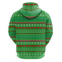 Djibouti Christmas Hoodie with Santa Riding Camel Palm Trees Red Camel - Wonder Print Shop