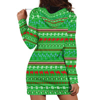 Djibouti Christmas Hoodie Dress with Santa Riding Camel Palm Trees Red Camel - Wonder Print Shop