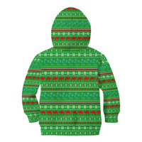 Djibouti Christmas Kid Hoodie with Santa Riding Camel Palm Trees Red Camel - Wonder Print Shop