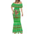 Djibouti Christmas Mermaid Dress with Santa Riding Camel Palm Trees Red Camel - Wonder Print Shop