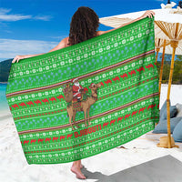 Djibouti Christmas Sarong with Santa Riding Camel Palm Trees Red Camel - Wonder Print Shop