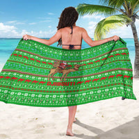 Djibouti Christmas Sarong with Santa Riding Camel Palm Trees Red Camel - Wonder Print Shop