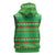 Djibouti Christmas Sleeveless Zip Hoodie with Santa Riding Camel Palm Trees Red Camel - Wonder Print Shop