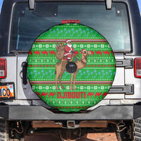 Djibouti Christmas Spare Tire Cover with Santa Riding Camel Palm Trees Red Camel - Wonder Print Shop