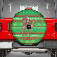 Djibouti Christmas Spare Tire Cover with Santa Riding Camel Palm Trees Red Camel - Wonder Print Shop