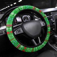 Djibouti Christmas Steering Wheel Cover with Santa Riding Camel Palm Trees Red Camel - Wonder Print Shop