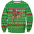 Djibouti Christmas Sweatshirt with Santa Riding Camel Palm Trees Red Camel - Wonder Print Shop
