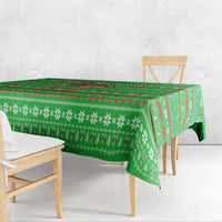 Djibouti Christmas Tablecloth with Santa Riding Camel Palm Trees Red Camel - Wonder Print Shop