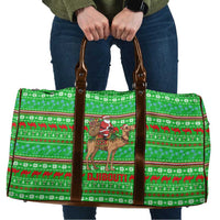 Djibouti Christmas Travel Bag with Santa Riding Camel Palm Trees Red Camel - Wonder Print Shop