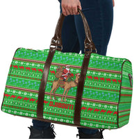 Djibouti Christmas Travel Bag with Santa Riding Camel Palm Trees Red Camel - Wonder Print Shop