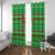 Djibouti Christmas Window Curtain with Santa Riding Camel Palm Trees Red Camel - Wonder Print Shop