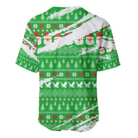 Djibouti Christmas Baseball Jersey with Santa Eagle Doves Trees and Green Snowflake Holiday - Wonder Print Shop