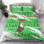 Djibouti Christmas Bedding Set with Santa Eagle Doves Trees and Green Snowflake Holiday - Wonder Print Shop