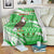 Djibouti Christmas Blanket with Santa Eagle Doves Trees and Green Snowflake Holiday - Wonder Print Shop