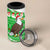 Djibouti Christmas 4 in 1 Can Cooler Tumbler with Santa Eagle Doves Trees and Green Snowflake Holiday - Wonder Print Shop