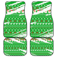 Djibouti Christmas Car Mats with Santa Eagle Doves Trees and Green Snowflake Holiday - Wonder Print Shop