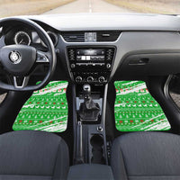 Djibouti Christmas Car Mats with Santa Eagle Doves Trees and Green Snowflake Holiday - Wonder Print Shop