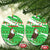Djibouti Christmas Ceramic Ornament with Santa Eagle Doves Trees and Green Snowflake Holiday - Wonder Print Shop