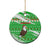 Djibouti Christmas Ceramic Ornament with Santa Eagle Doves Trees and Green Snowflake Holiday - Wonder Print Shop