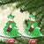 Djibouti Christmas Ceramic Ornament with Santa Eagle Doves Trees and Green Snowflake Holiday - Wonder Print Shop