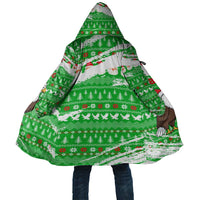 Djibouti Christmas Cloak with Santa Eagle Doves Trees and Green Snowflake Holiday - Wonder Print Shop