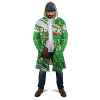 Djibouti Christmas Cloak with Santa Eagle Doves Trees and Green Snowflake Holiday - Wonder Print Shop