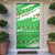 Djibouti Christmas Door Cover with Santa Eagle Doves Trees and Green Snowflake Holiday - Wonder Print Shop