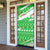 Djibouti Christmas Door Cover with Santa Eagle Doves Trees and Green Snowflake Holiday - Wonder Print Shop