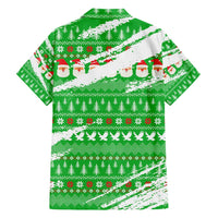 Djibouti Christmas Family Matching Long Sleeve Bodycon Dress and Hawaiian Shirt with Santa Eagle Doves Trees and Green Snowflake Holiday - Wonder Print Shop