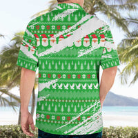 Djibouti Christmas Hawaiian Shirt with Santa Eagle Doves Trees and Green Snowflake Holiday - Wonder Print Shop