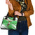 Djibouti Christmas Shoulder Handbag with Santa Eagle Doves Trees and Green Snowflake Holiday - Wonder Print Shop
