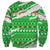 Djibouti Christmas Sweatshirt with Santa Eagle Doves Trees and Green Snowflake Holiday - Wonder Print Shop
