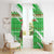Djibouti Christmas Window Curtain with Santa Eagle Doves Trees and Green Snowflake Holiday - Wonder Print Shop