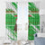 Djibouti Christmas Window Curtain with Santa Eagle Doves Trees and Green Snowflake Holiday - Wonder Print Shop
