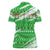 Djibouti Christmas Women Polo Shirt with Santa Eagle Doves Trees and Green Snowflake Holiday - Wonder Print Shop