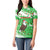 Djibouti Christmas Women Polo Shirt with Santa Eagle Doves Trees and Green Snowflake Holiday - Wonder Print Shop
