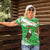 Djibouti Christmas Women Polo Shirt with Santa Eagle Doves Trees and Green Snowflake Holiday - Wonder Print Shop