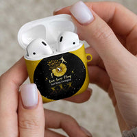 Softball Sunflower Yellow Black Christmas AirPods Case Xmas Holiday Patterns - Wonder Print Shop