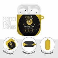 Softball Sunflower Yellow Black Christmas AirPods Case Xmas Holiday Patterns - Wonder Print Shop