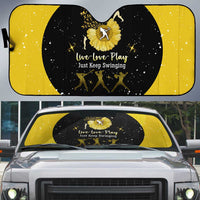 Softball Sunflower Yellow Black Christmas Auto Sun Shade Xmas Holiday Patterns - Wonder Print Shop