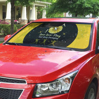Softball Sunflower Yellow Black Christmas Auto Sun Shade Xmas Holiday Patterns - Wonder Print Shop