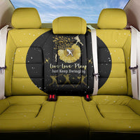 Softball Sunflower Yellow Black Christmas Back Car Seat Cover Xmas Holiday Patterns - Wonder Print Shop