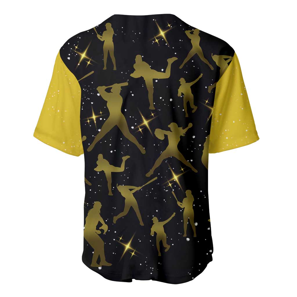 Softball Sunflower Yellow Black Christmas Baseball Jersey Xmas Holiday Patterns - Wonder Print Shop