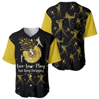 Softball Sunflower Yellow Black Christmas Baseball Jersey Xmas Holiday Patterns - Wonder Print Shop