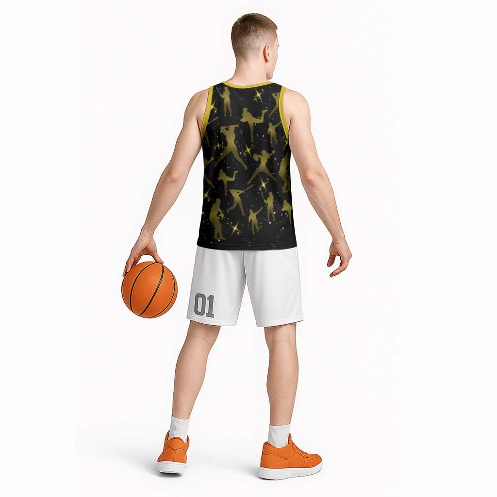 Softball Sunflower Yellow Black Christmas Basketball Jersey Xmas Holiday Patterns - Wonder Print Shop