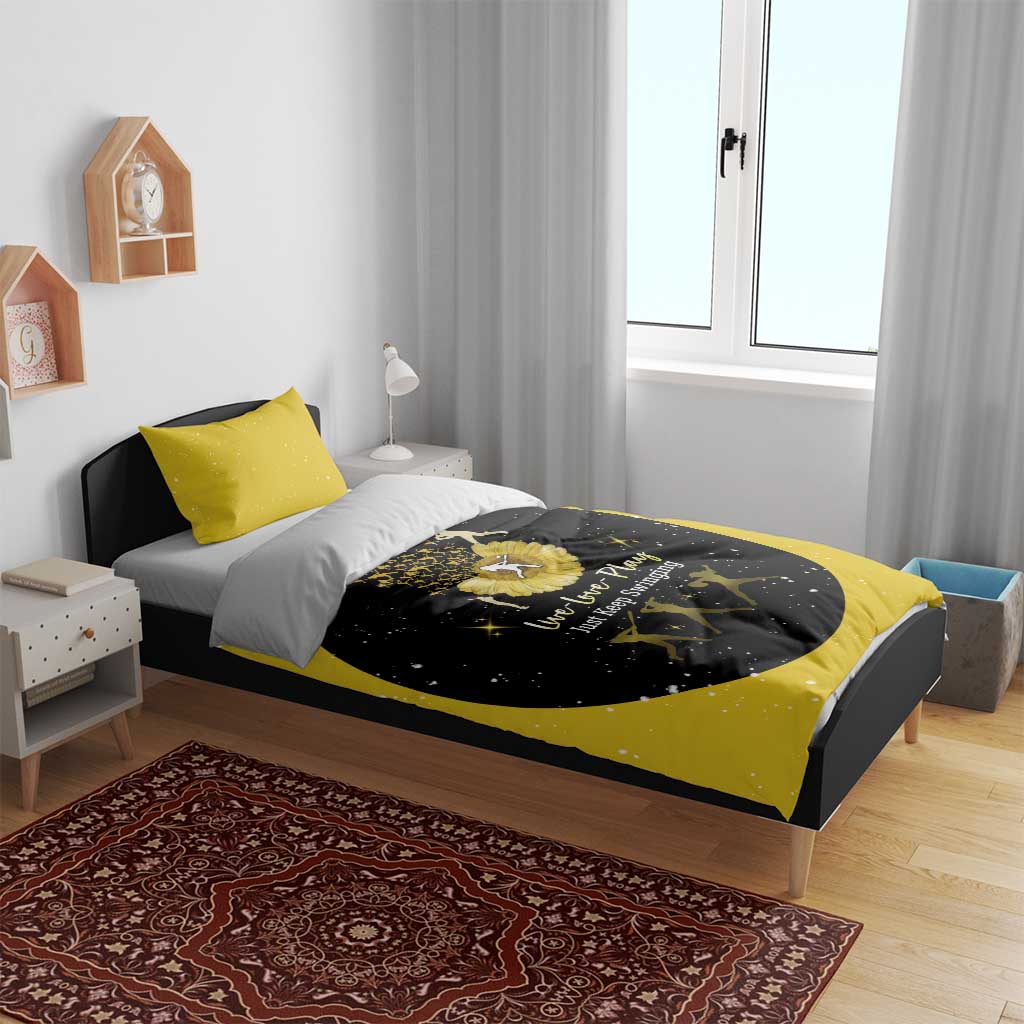 Softball Sunflower Yellow Black Christmas Bedding Set Xmas Holiday Patterns - Wonder Print Shop