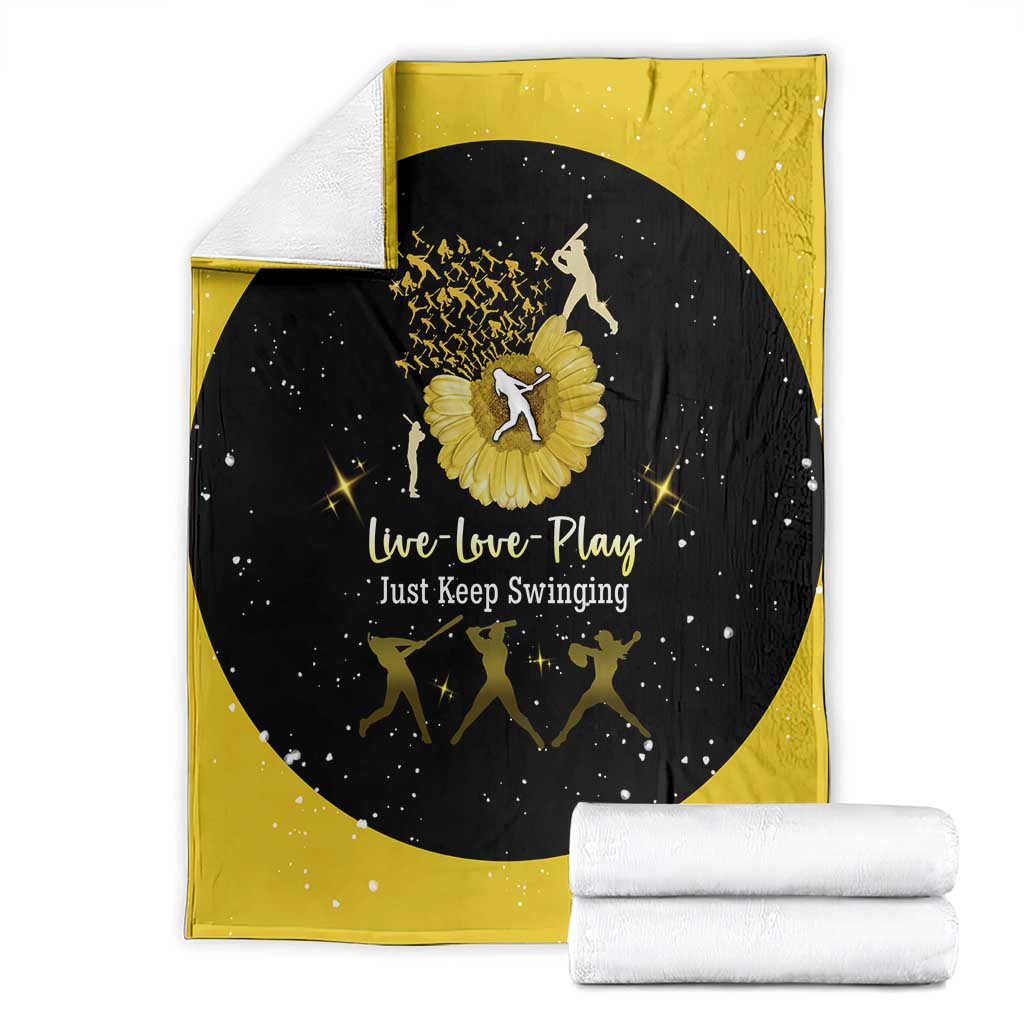 Softball Sunflower Yellow Black Christmas Blanket Xmas Holiday Patterns - Wonder Print Shop