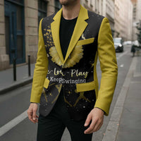 Softball Sunflower Yellow Black Christmas Blazer Xmas Holiday Patterns - Wonder Print Shop