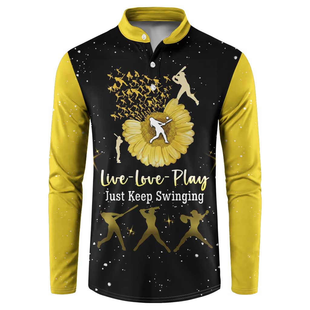 Softball Sunflower Yellow Black Christmas Button Sweatshirt Xmas Holiday Patterns - Wonder Print Shop