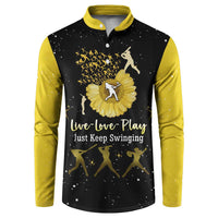 Softball Sunflower Yellow Black Christmas Button Sweatshirt Xmas Holiday Patterns - Wonder Print Shop